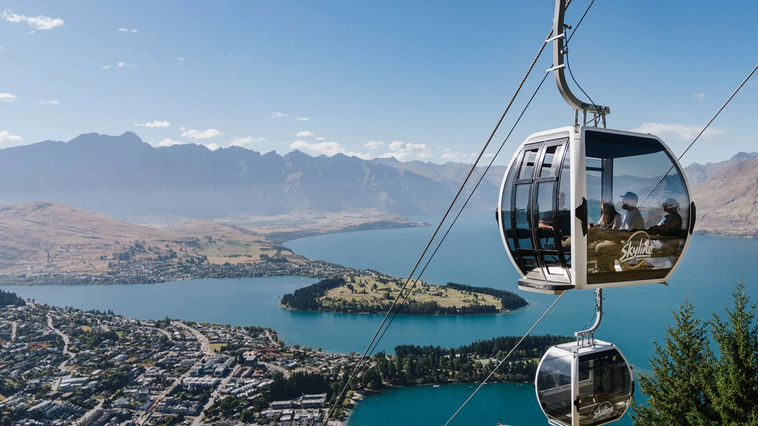 Skyline Queenstown overlooking Queenstown and Lake Wakatipu, home of the Skyline Charity Golf Classic.