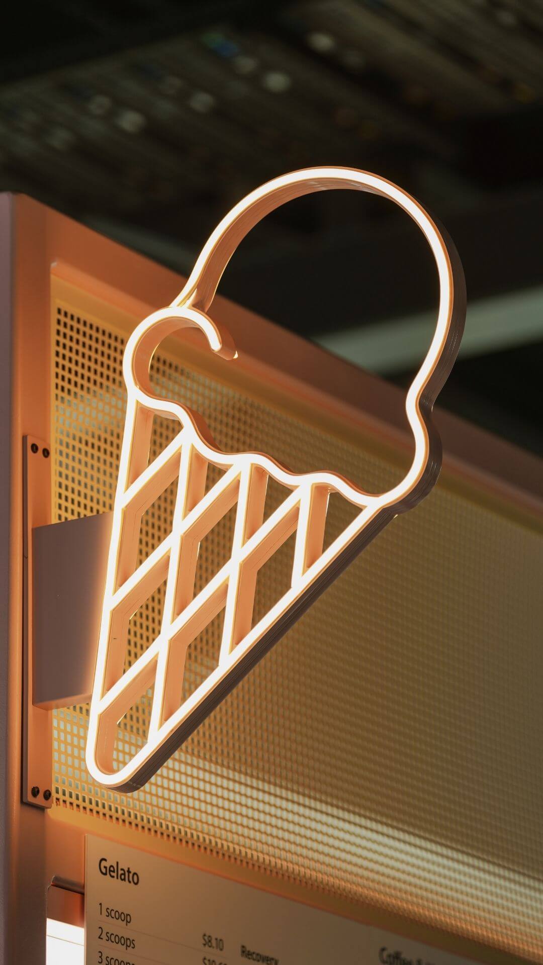 Gelato neon sign