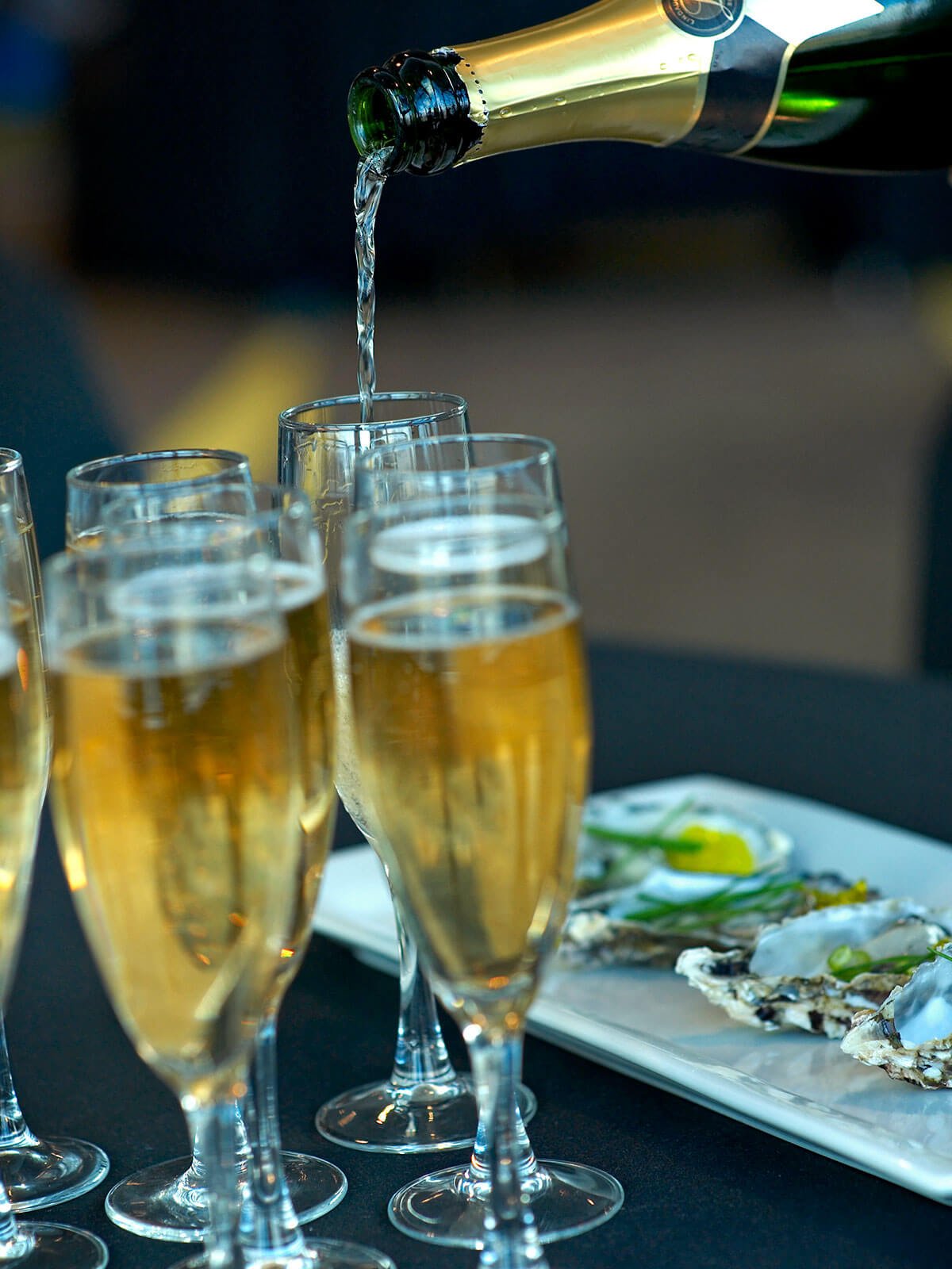Prosecco and oysters