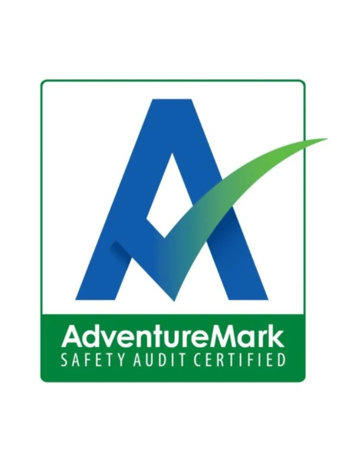 AdventureMark Safety Audit Certified logo indicating accredited safety standards