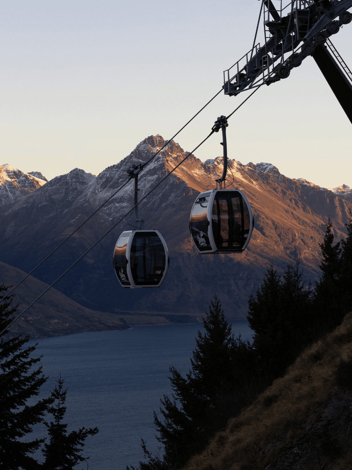 Gondola with Cecil Peak
