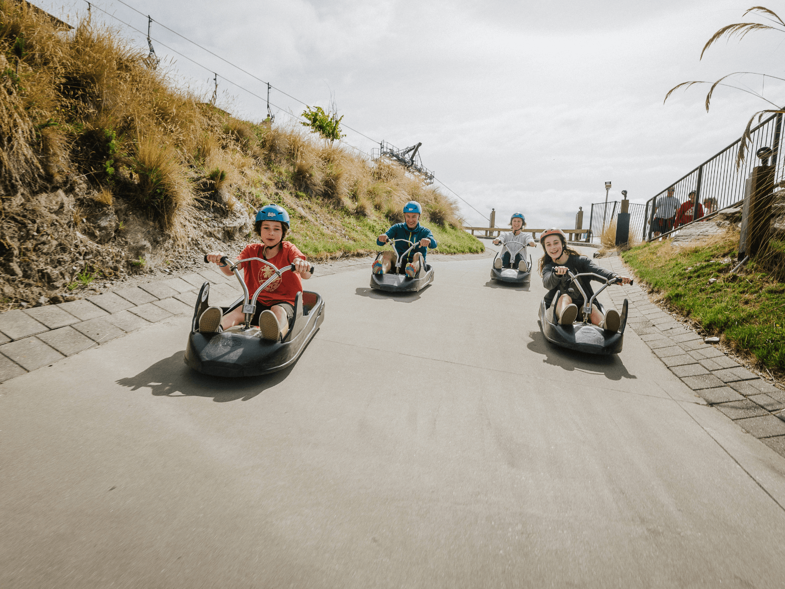 Family on the Luge track