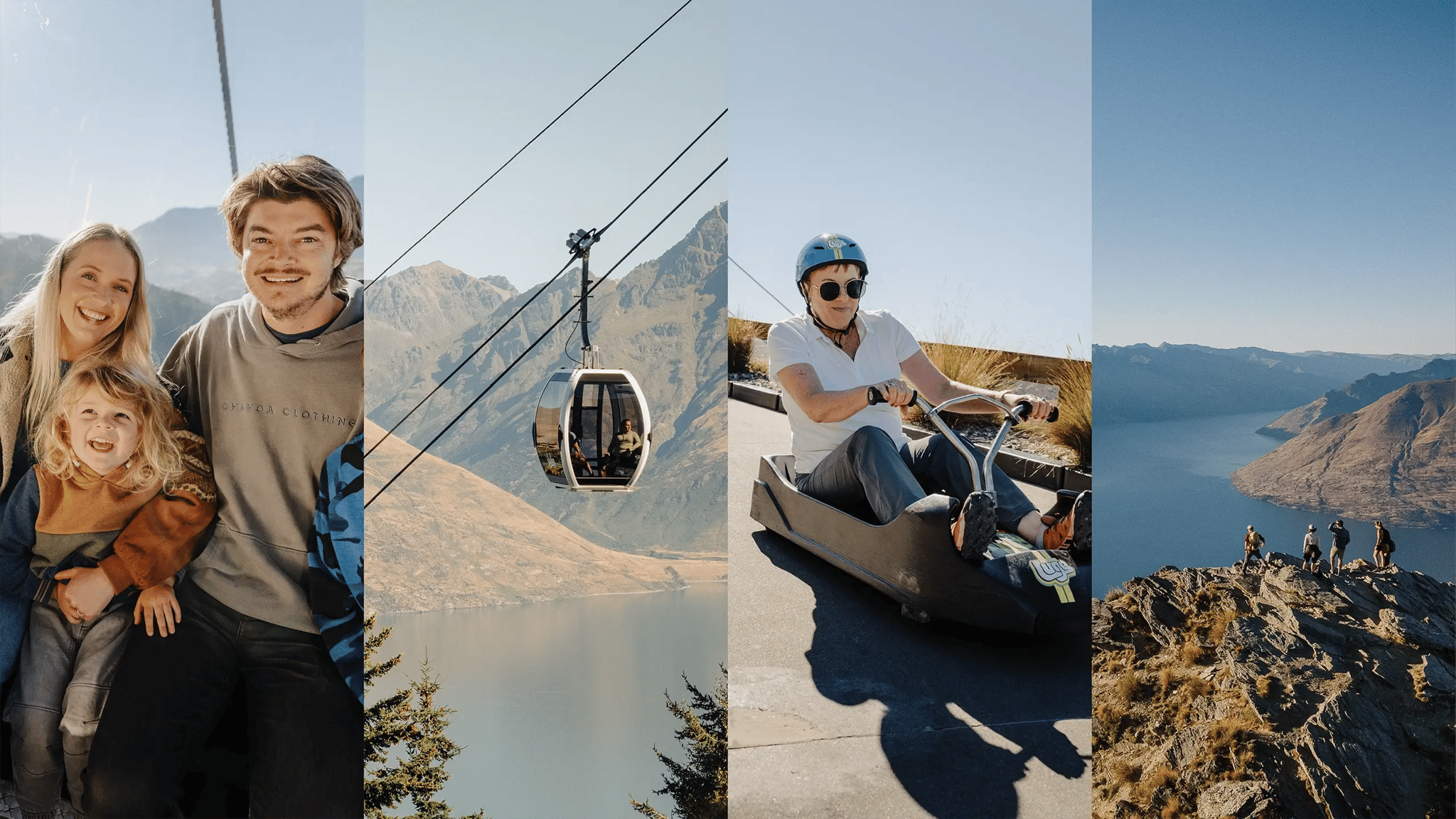 A montage image of key experiences at Skyline Queenstown.
