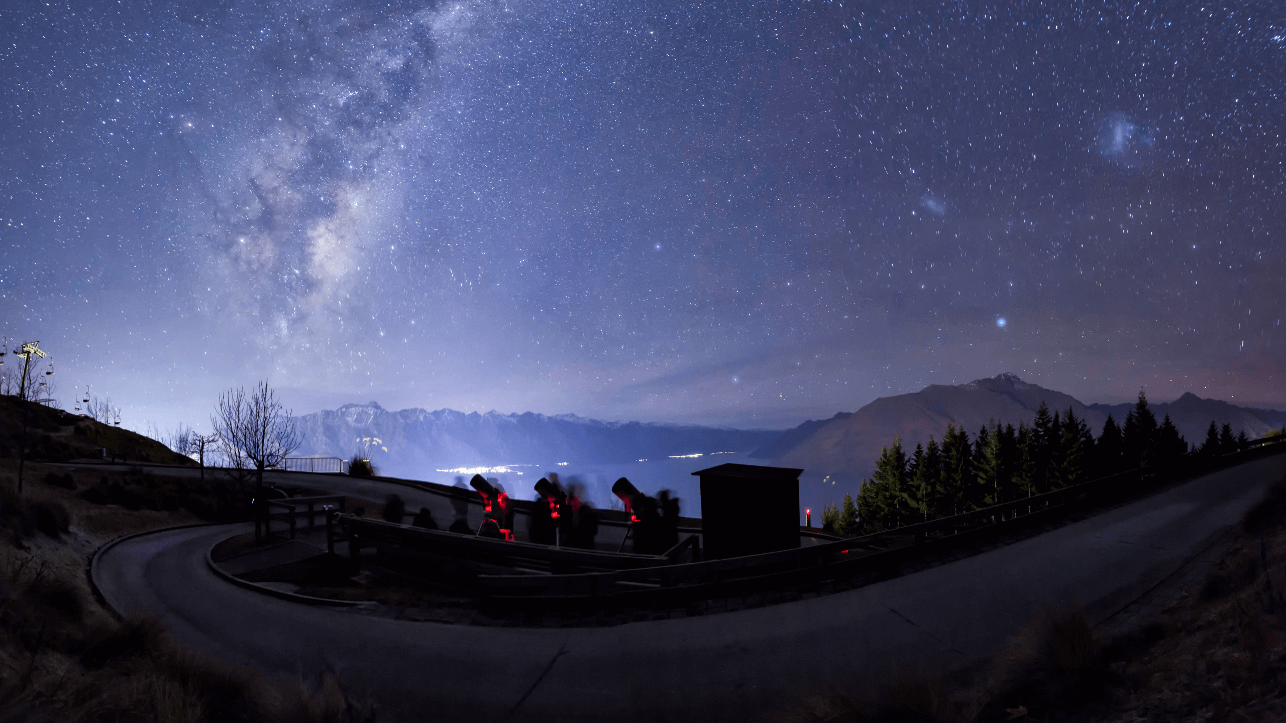 Milky Way positioned over the Remarkables mountain range